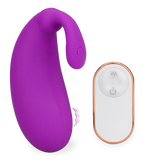 Eggplant 2 vibrating love egg with clit stimulator