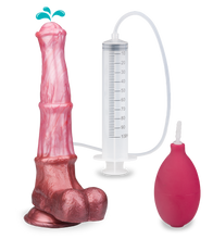Load image into Gallery viewer, Ejaculating suction-cup horse dildo 8.75 inches