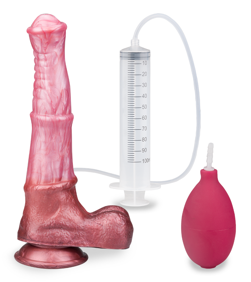 Ejaculating suction-cup horse dildo 8.75 inches