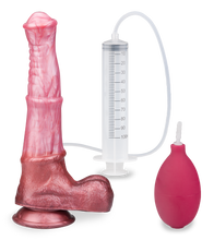 Load image into Gallery viewer, Ejaculating suction-cup horse dildo 8.75 inches