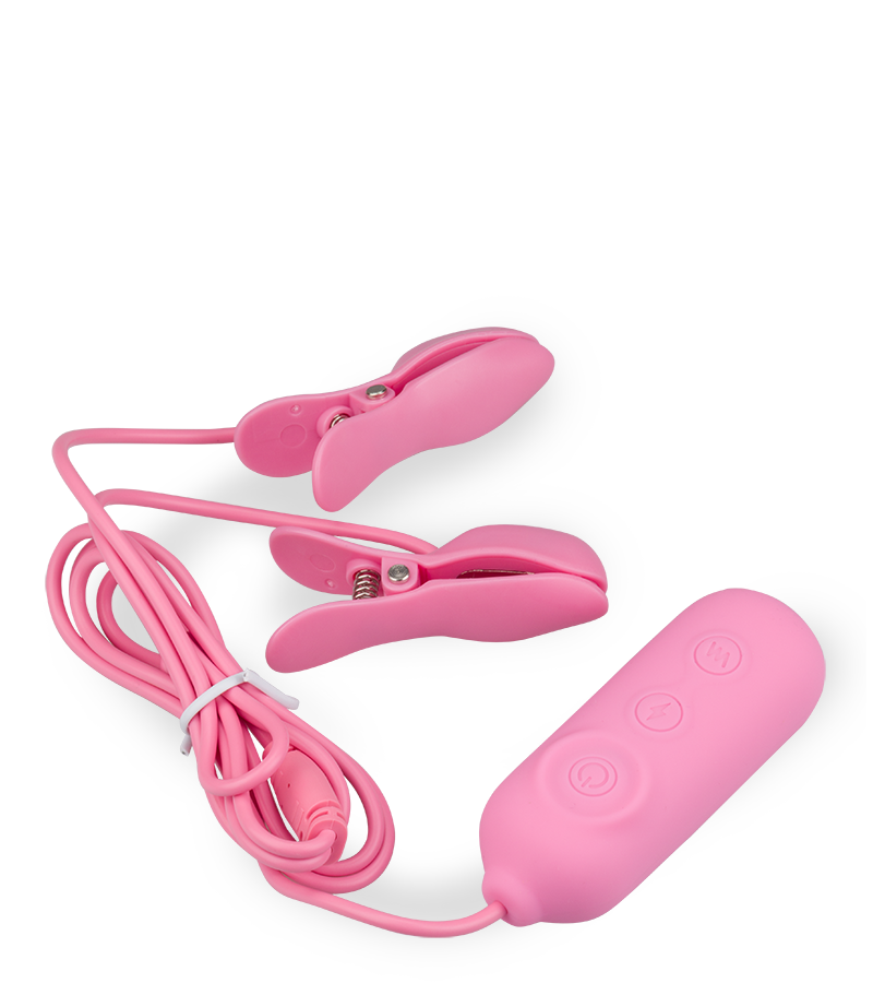 Estim and vibrations breast clamps