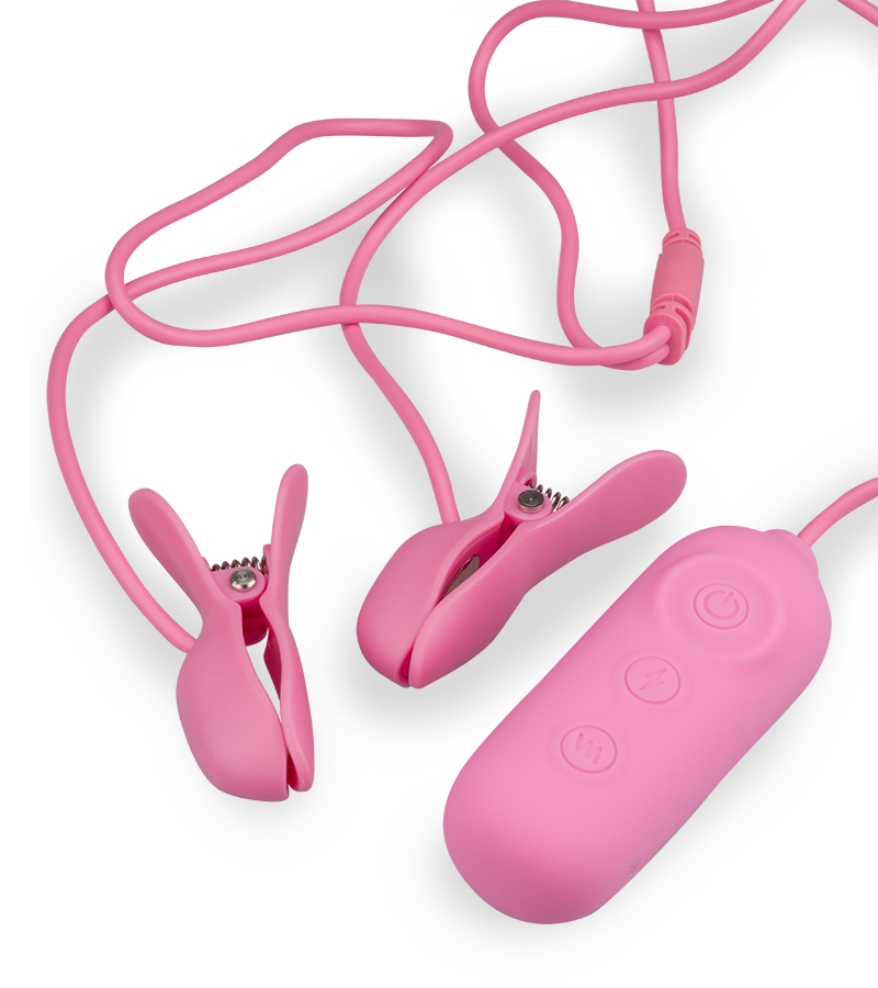 Estim and vibrations breast clamps