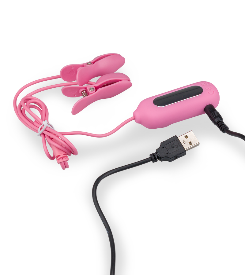 Estim and vibrations breast clamps