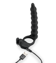Load image into Gallery viewer, Eternal double penetration vibrating cock ring