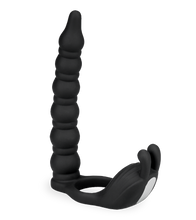 Load image into Gallery viewer, Eternal double penetration vibrating cock ring