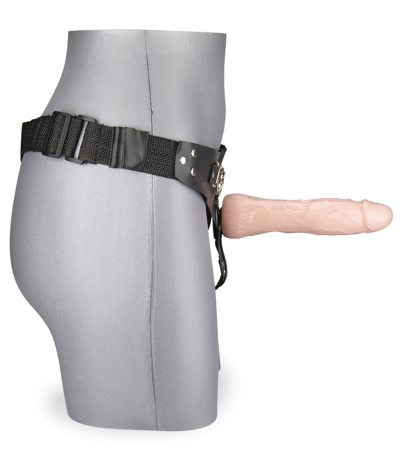 Extra-thick vibrating strap on dildo