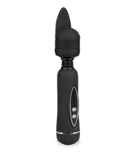 Load image into Gallery viewer, Fantasy Wand black vibrator with 3 removable heads