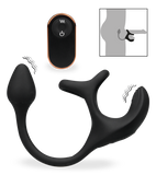 Fast triple cock ring with ball massager and butt plug