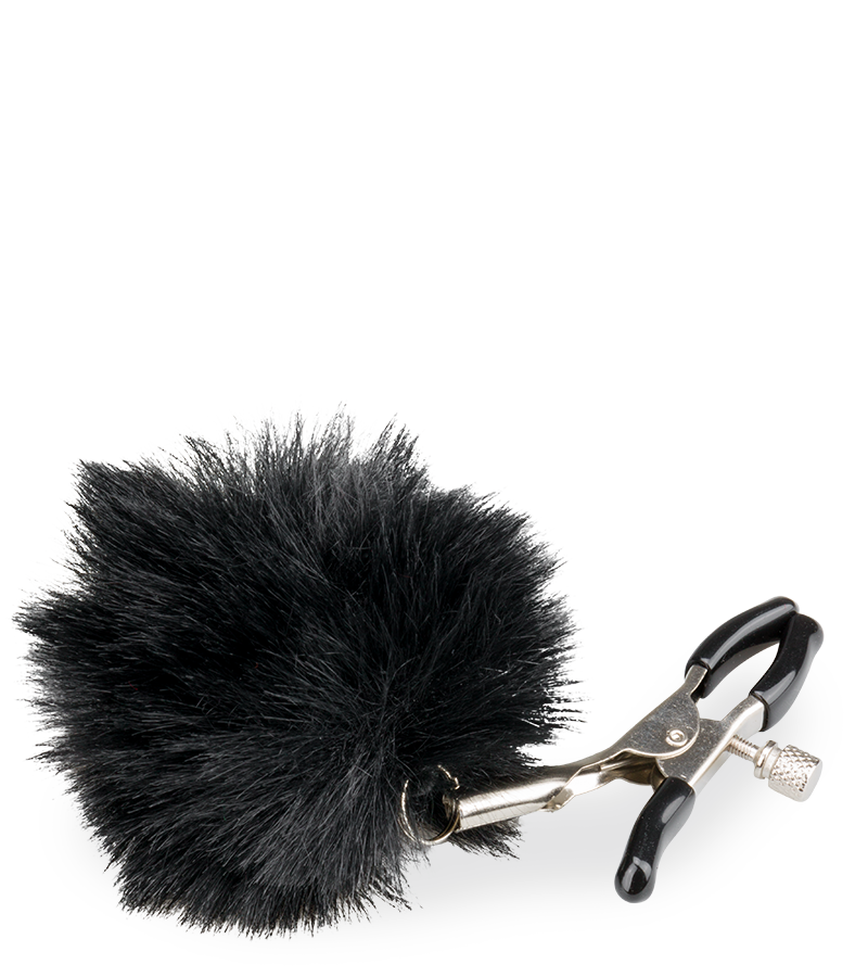 Faux fur nipple clamps