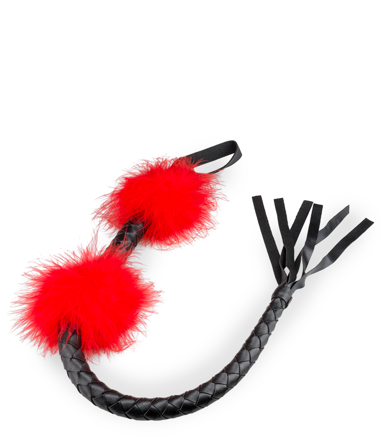 Faux leather and feather flogger