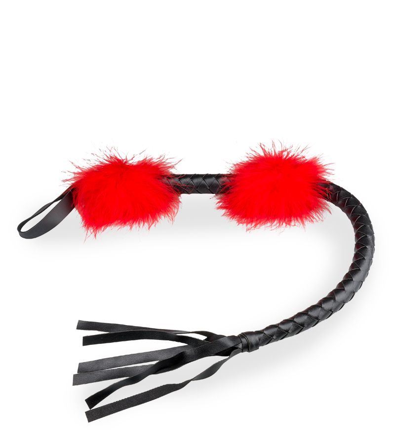 Faux leather and feather flogger