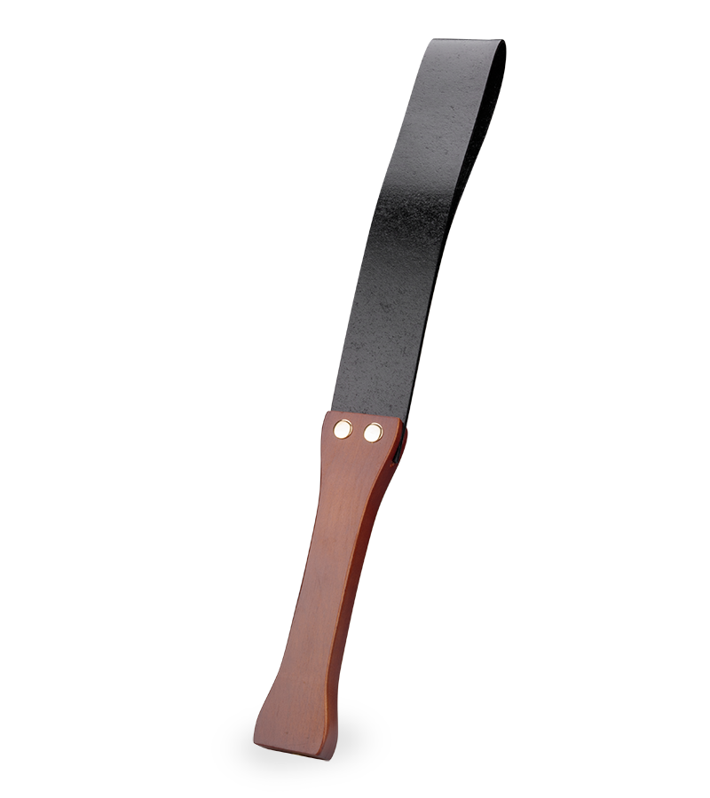 Faux leather and wood BDSM paddle