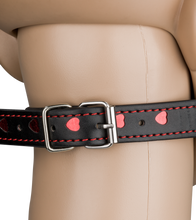 Load image into Gallery viewer, Faux leather ball gag with silicone heart