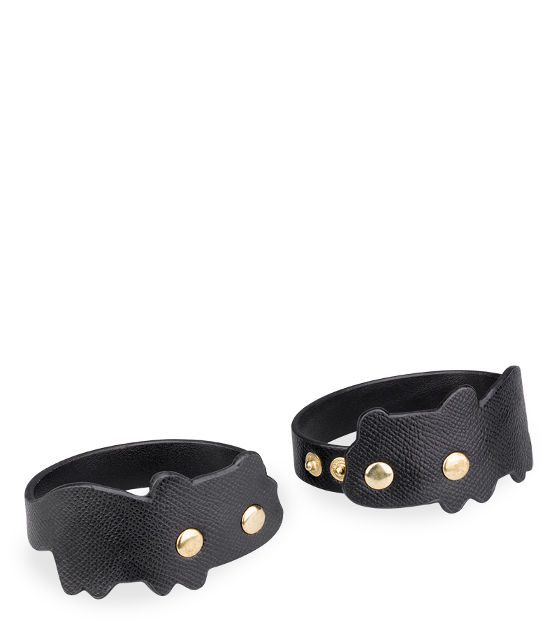 Faux leather BDSM cat ankle cuffs