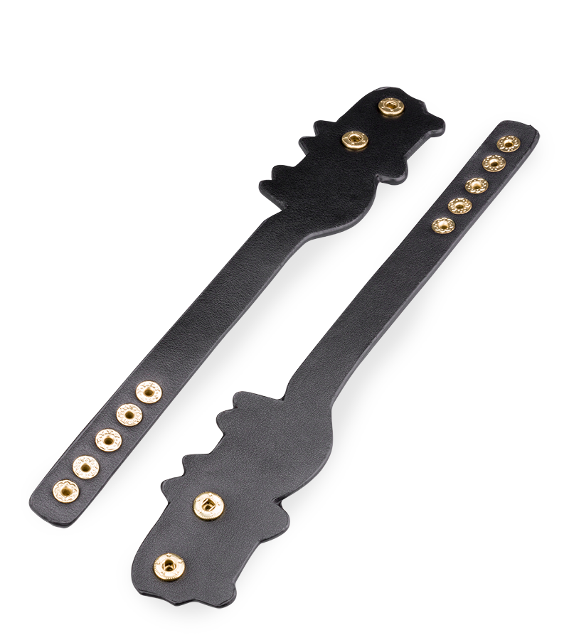 Faux leather BDSM cat wrist cuffs