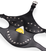 Load image into Gallery viewer, Faux leather BDSM mask with ball gag