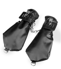 Load image into Gallery viewer, Faux leather BDSM mitts