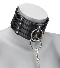 Load image into Gallery viewer, Faux leather collar and leash set