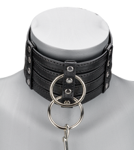 Load image into Gallery viewer, Faux leather collar and leash set