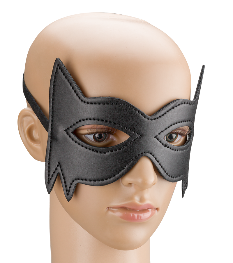 Faux leather domino mask