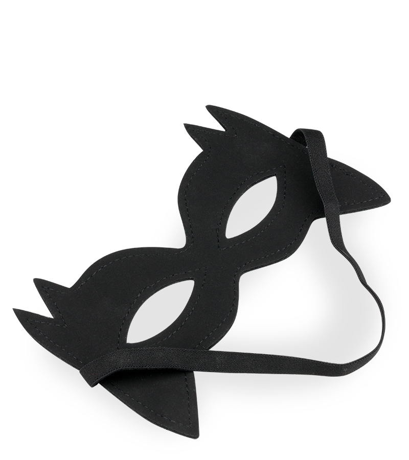 Faux leather domino mask