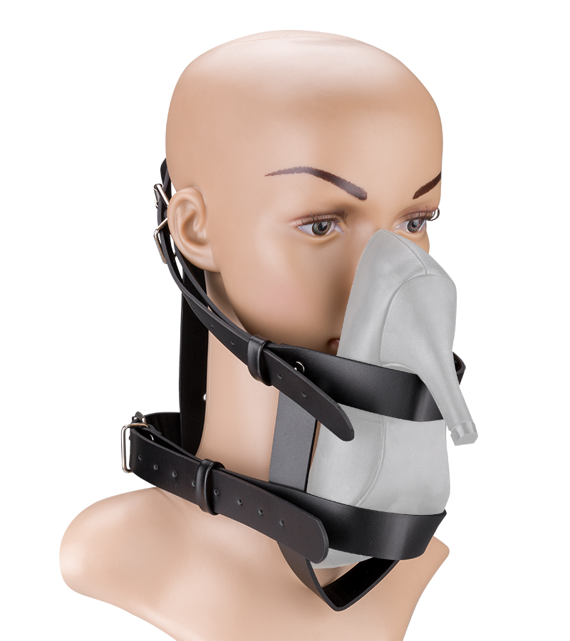 Faux leather face harness for shoes