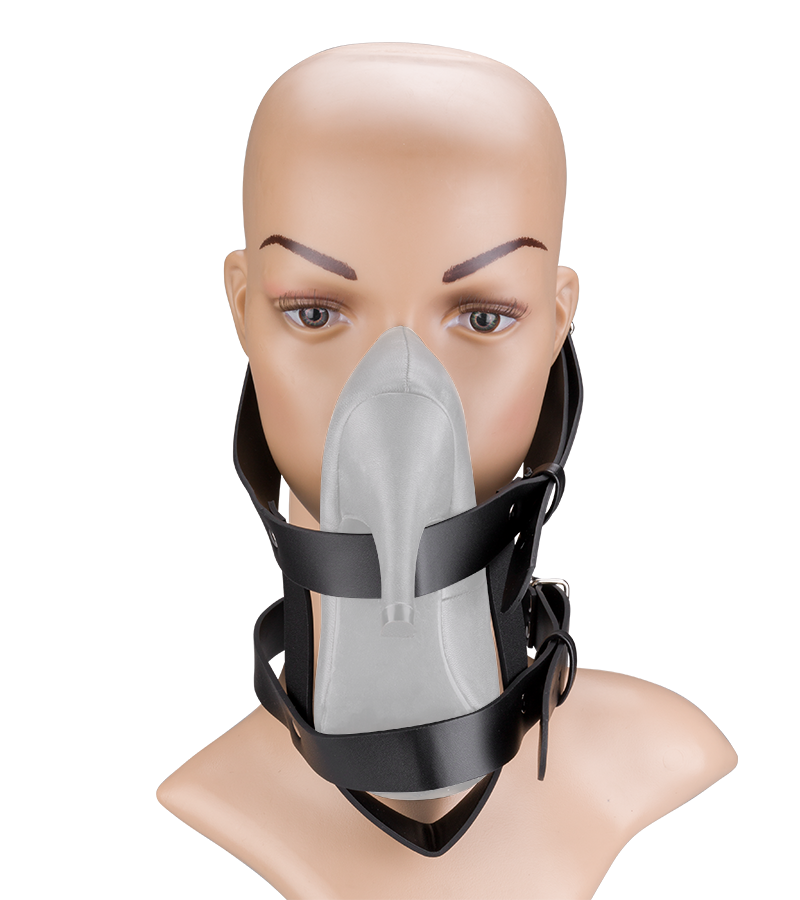 Faux leather face harness for shoes
