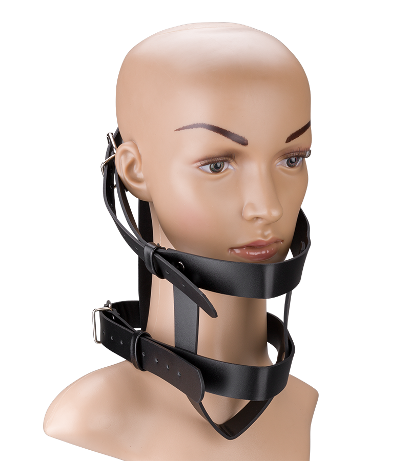 Faux leather face harness for shoes
