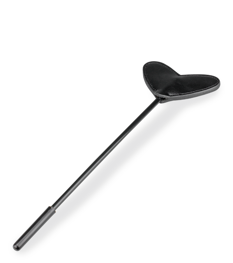 Faux leather heart-shaped riding crop 13.00 inches