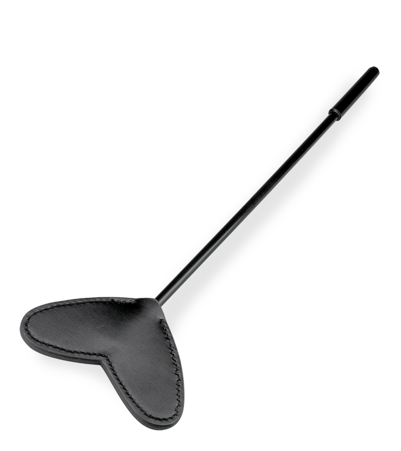 Faux leather heart-shaped riding crop 13.00 inches