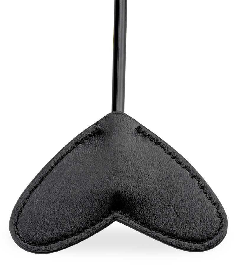 Faux leather heart-shaped riding crop 13.00 inches