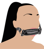 Faux-leather padded gag