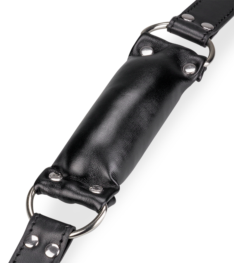 Faux-leather padded gag