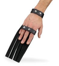 Load image into Gallery viewer, Faux leather spiked flogger glove