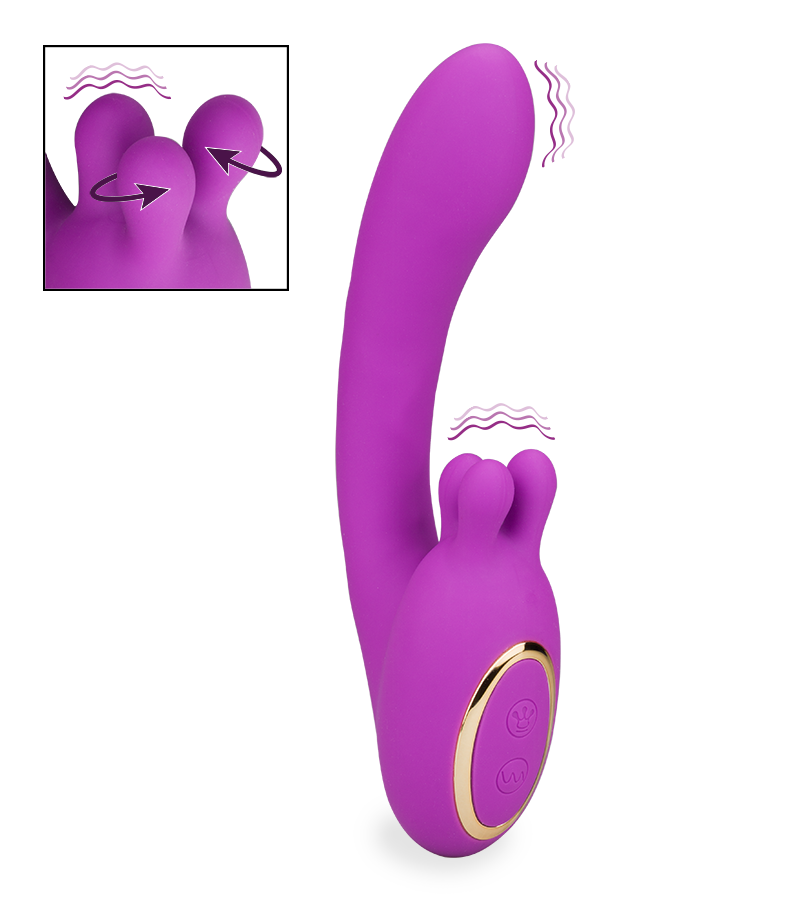 Feather clit-massaging vibrator
