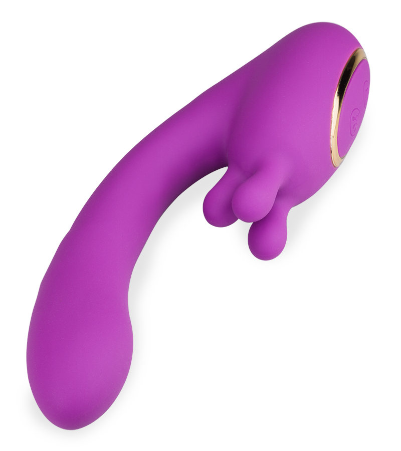 Feather clit-massaging vibrator