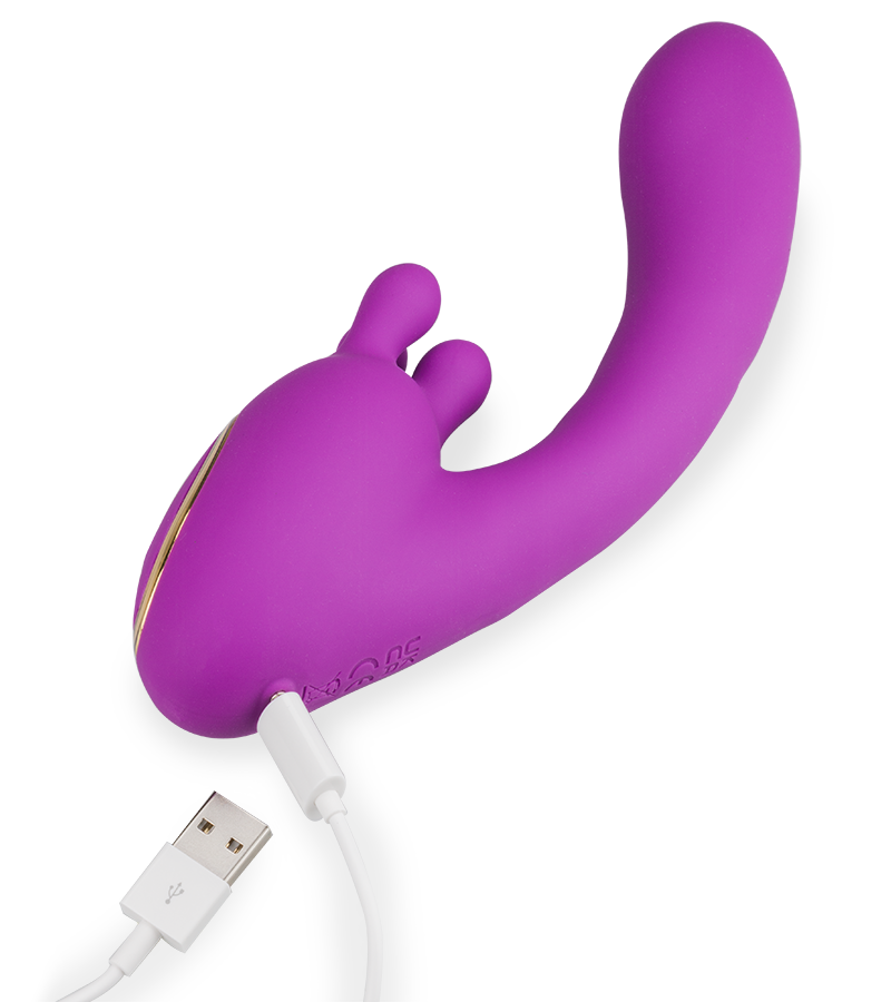 Feather clit-massaging vibrator