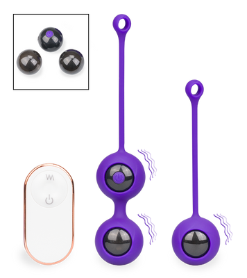 Feely vibrating jiggle ball set