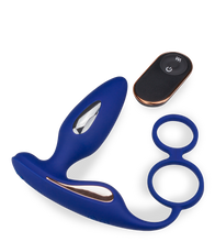Load image into Gallery viewer, Fever estim vibrating anal plug with cock ring