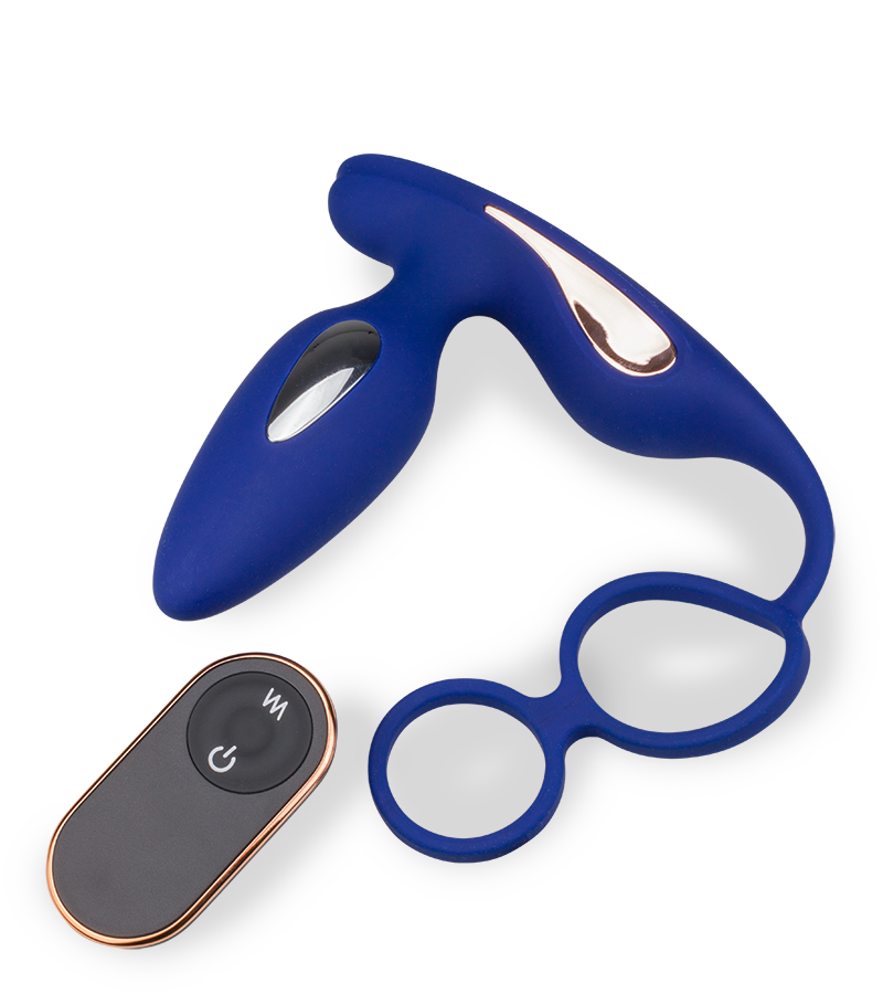 Fever estim vibrating anal plug with cock ring