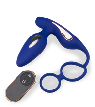 Load image into Gallery viewer, Fever estim vibrating anal plug with cock ring