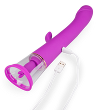 Load image into Gallery viewer, Fine rabbit vibrator with pussy pump