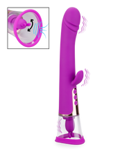 Load image into Gallery viewer, Fine rabbit vibrator with pussy pump