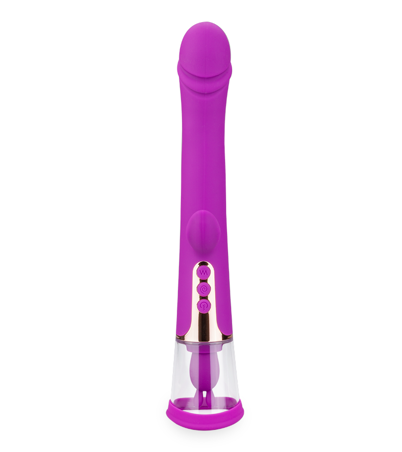 Fine rabbit vibrator with pussy pump