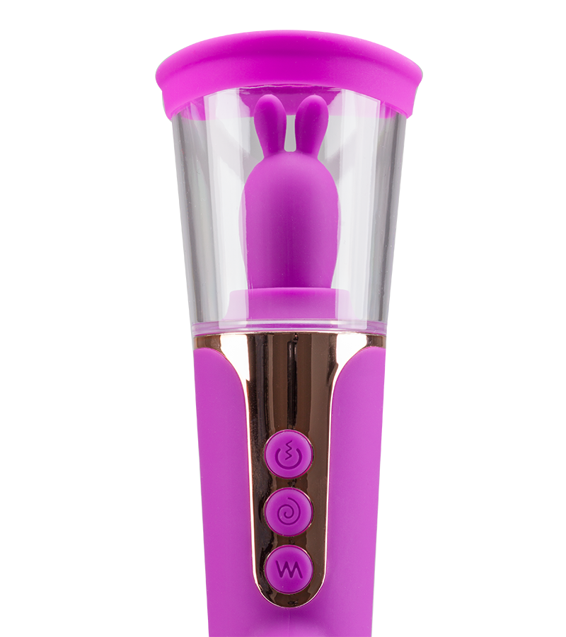 Fine rabbit vibrator with pussy pump