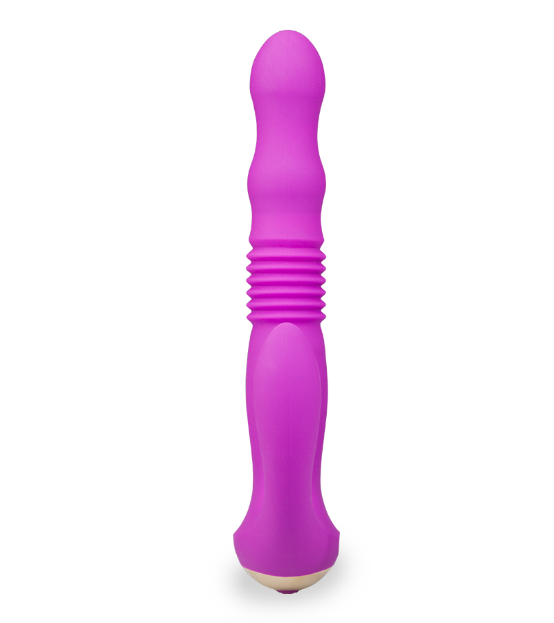 Finn vibrating and thrusting butt plug