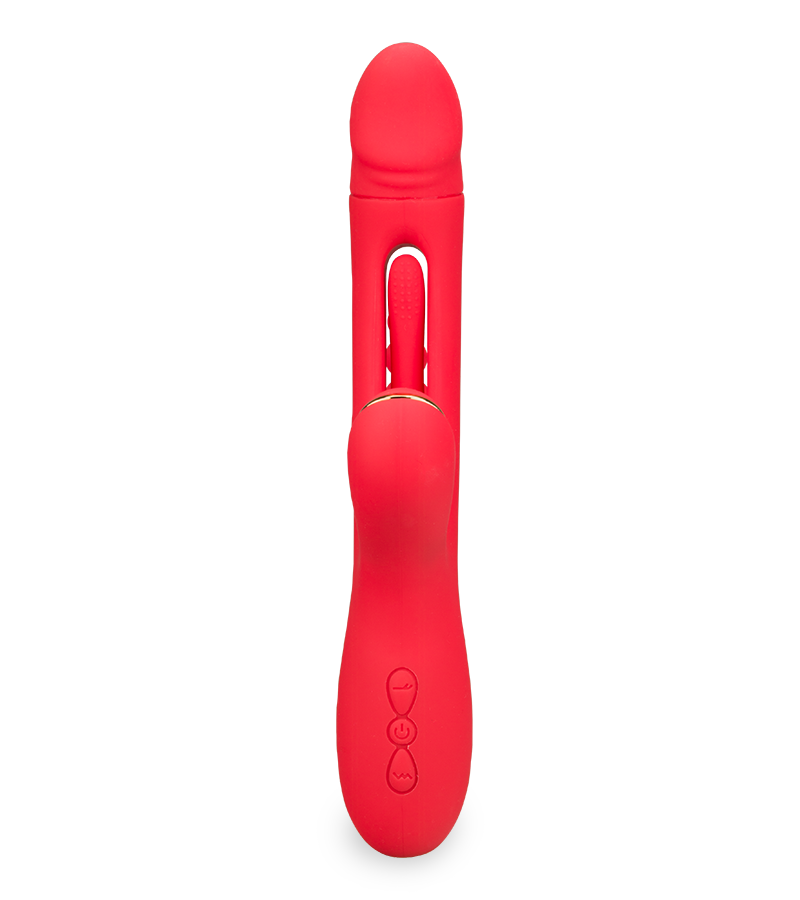 Fireworks triple-stimulation G-spot tapping rabbit vibrator