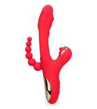 Load image into Gallery viewer, Fireworks triple-stimulation G-spot tapping rabbit vibrator