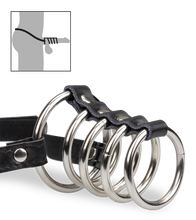 Load image into Gallery viewer, Five-ring metal cock cage