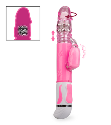 Flashy rotating up and down rabbit vibrator